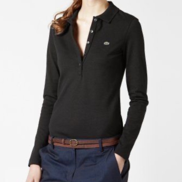 Lacoste Tops - Lacoste slim fit long sleeve polo